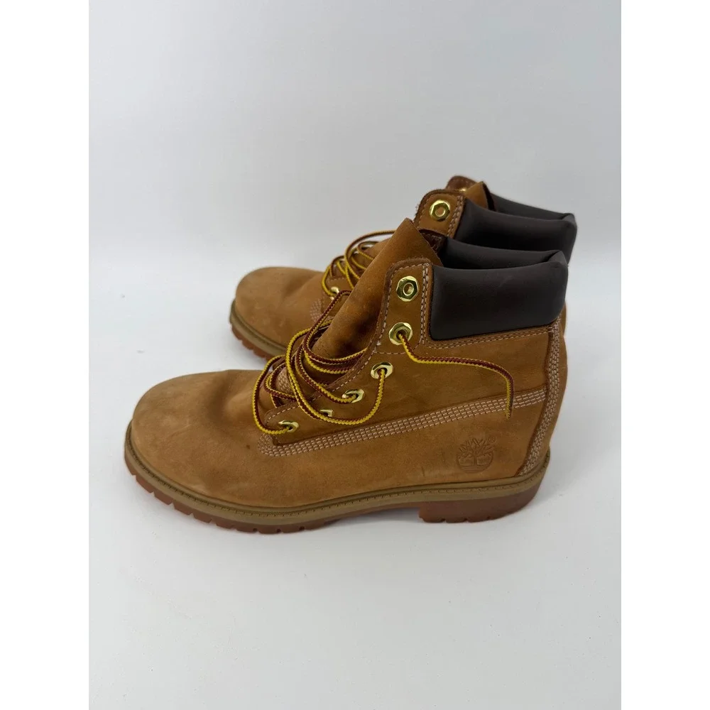 Timberland 6 Inch Premium Waterproof Boots Wheat Nubuck 12909 Boys 5.5 Mens 5.5